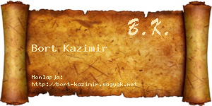 Bort Kazimir névjegykártya